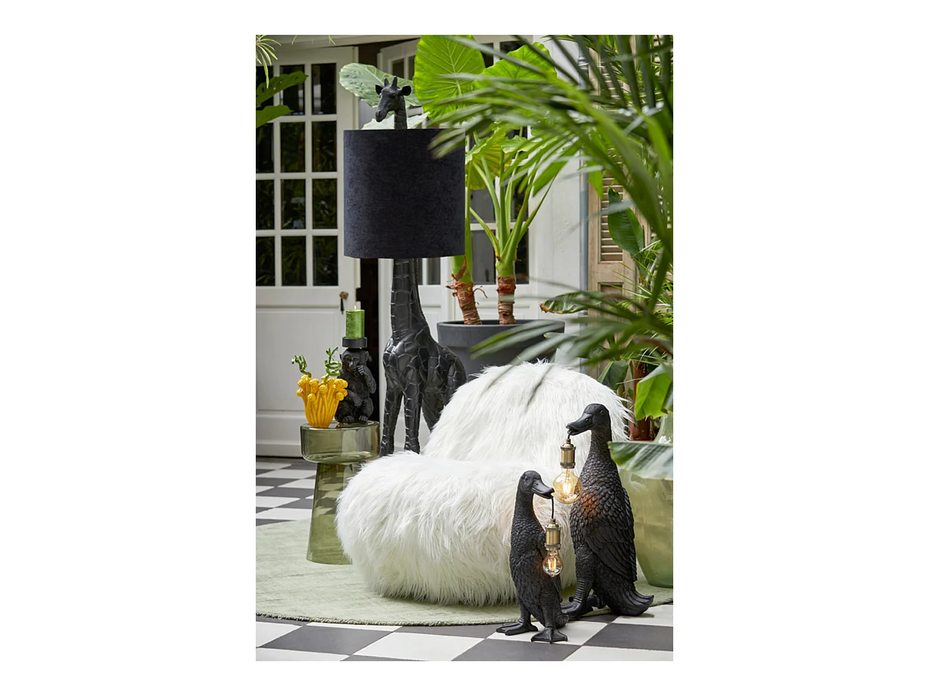 Lampe de table DUCK - 32x31x65cm - Noir