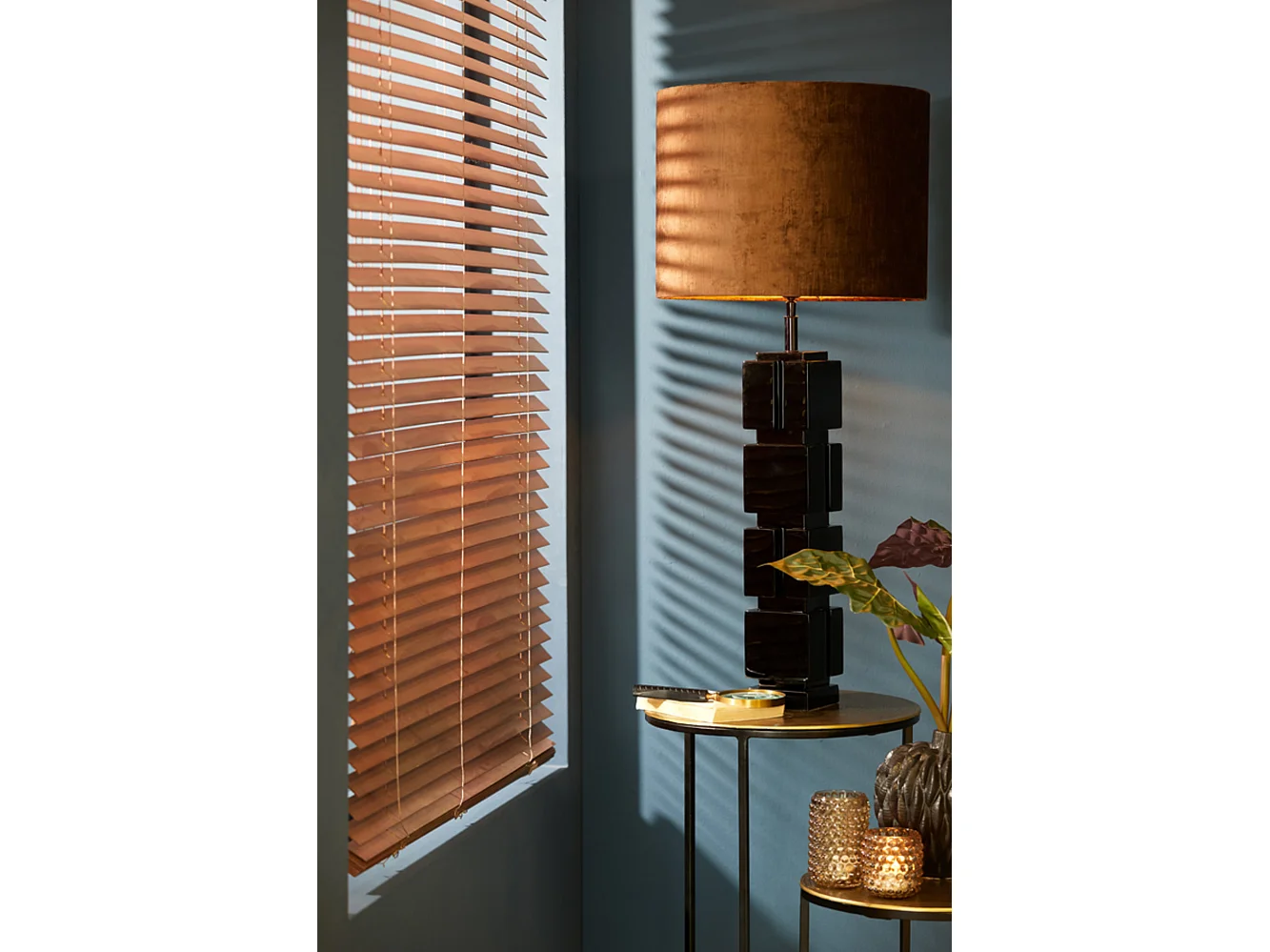 Pied de lampe CAIO - Ø11x68cm - Noir