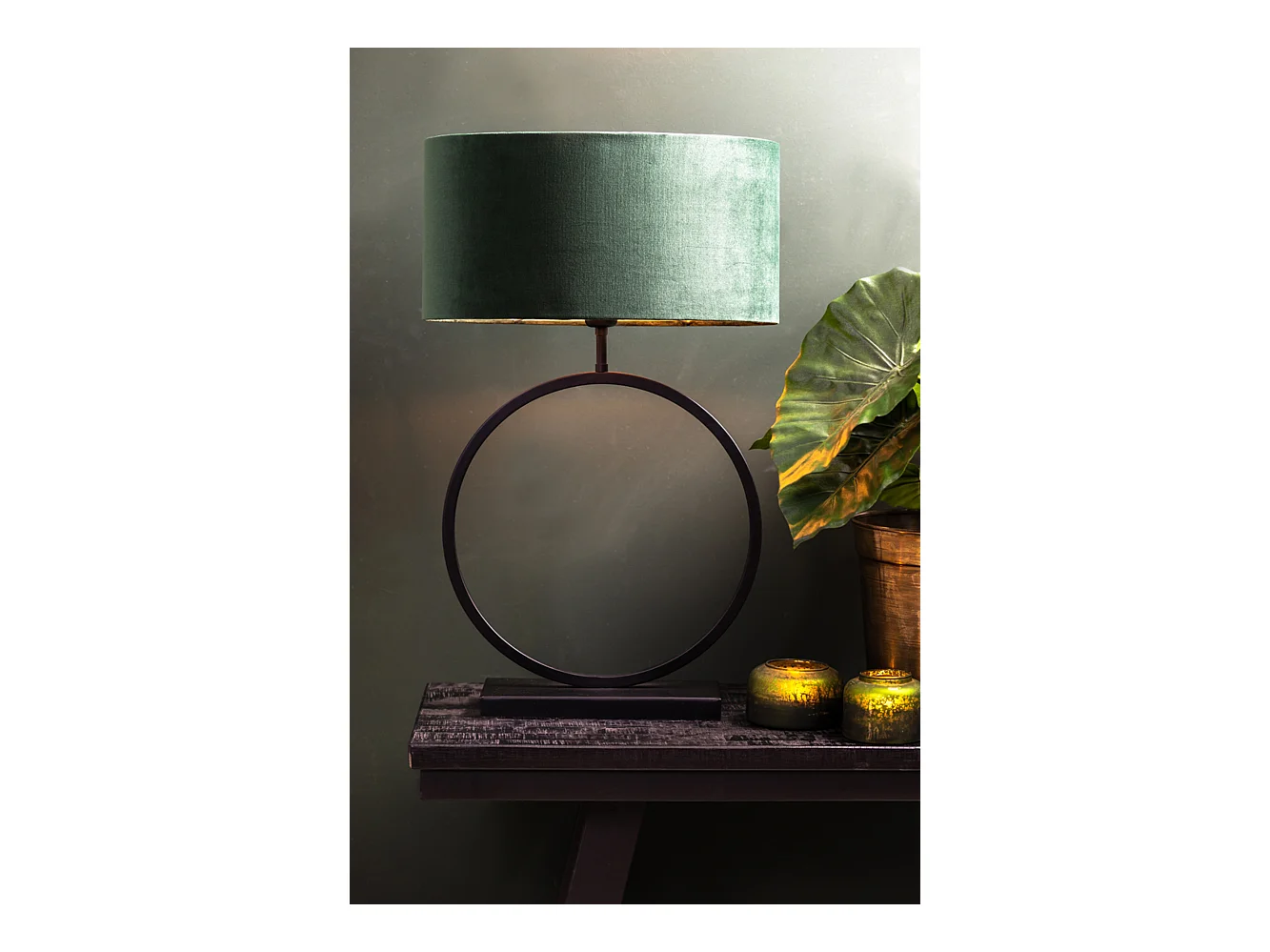 Pied de lampe LIVA - 50x15x59cm - Noir