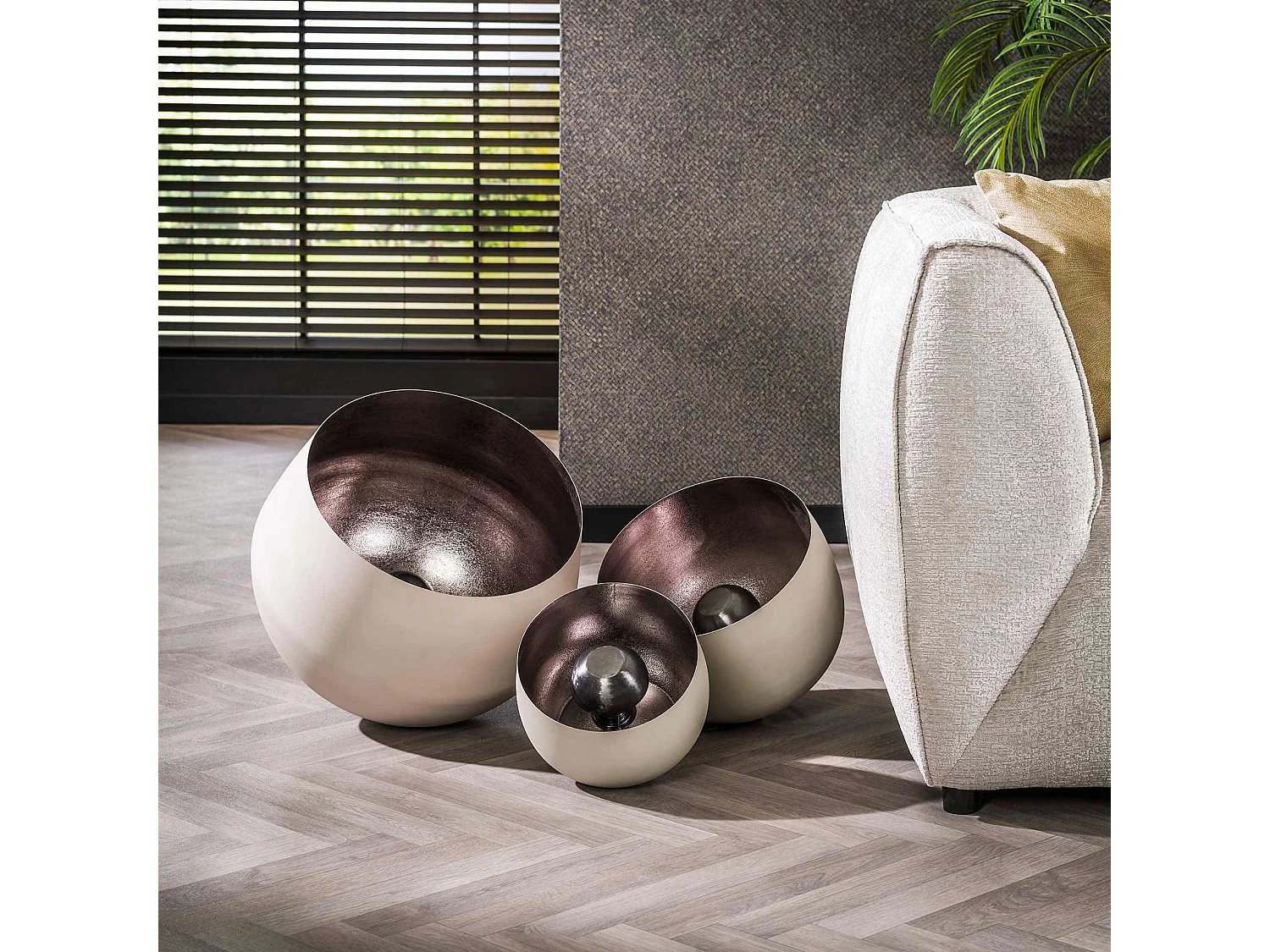 Lampe de table Ø28 Basket - Gris Naturel - M