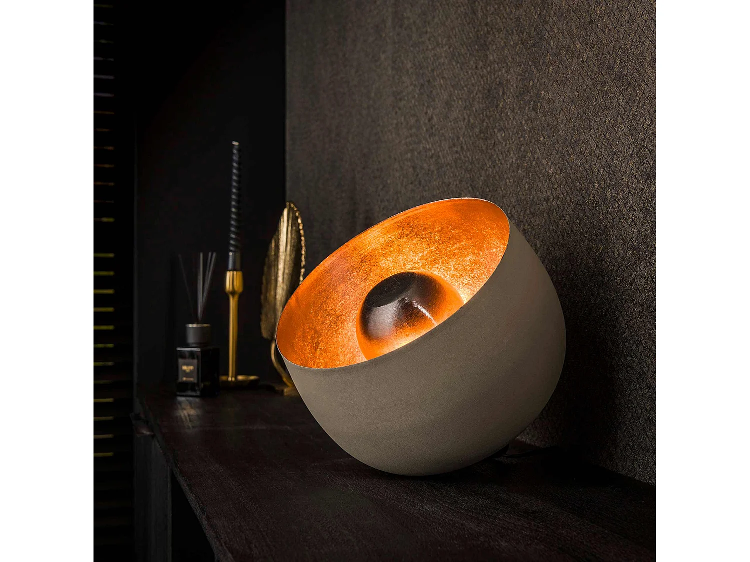 Lampe de table Ø28 Basket - Gris Naturel - M