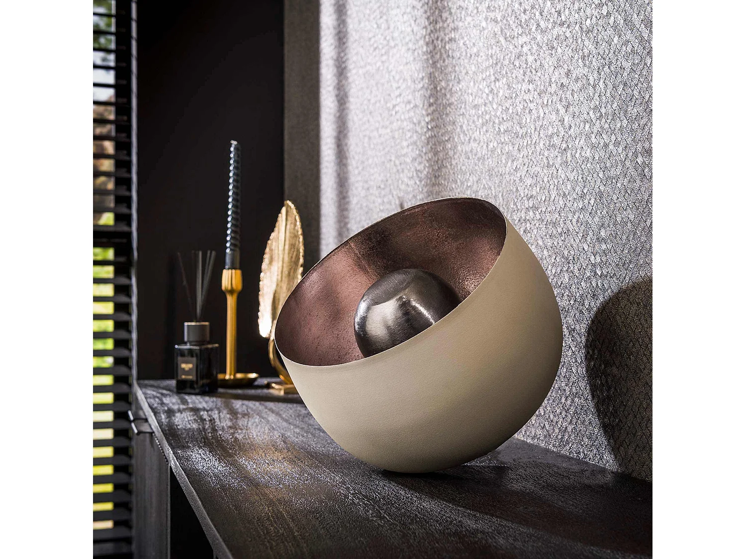 Lampe de table Ø28 Basket - Gris Naturel - M