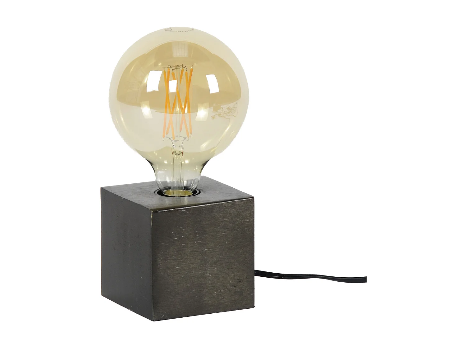 Lampe de table Block - Nickel noir - Industriel - 10x10x10