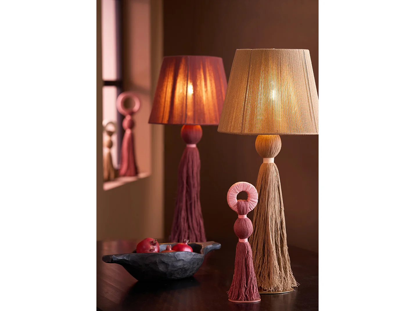 Lampe de table ESPINO - Ø31x58cm - Blanc