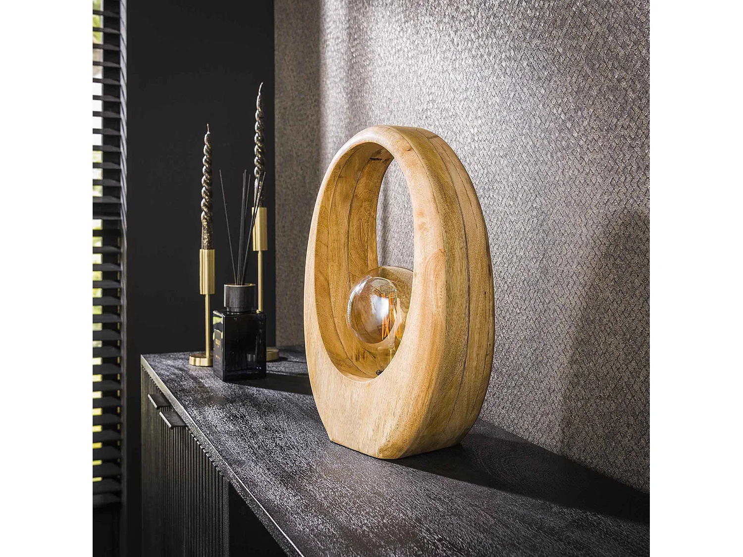 Lampe de table Arch Wood 1L - L