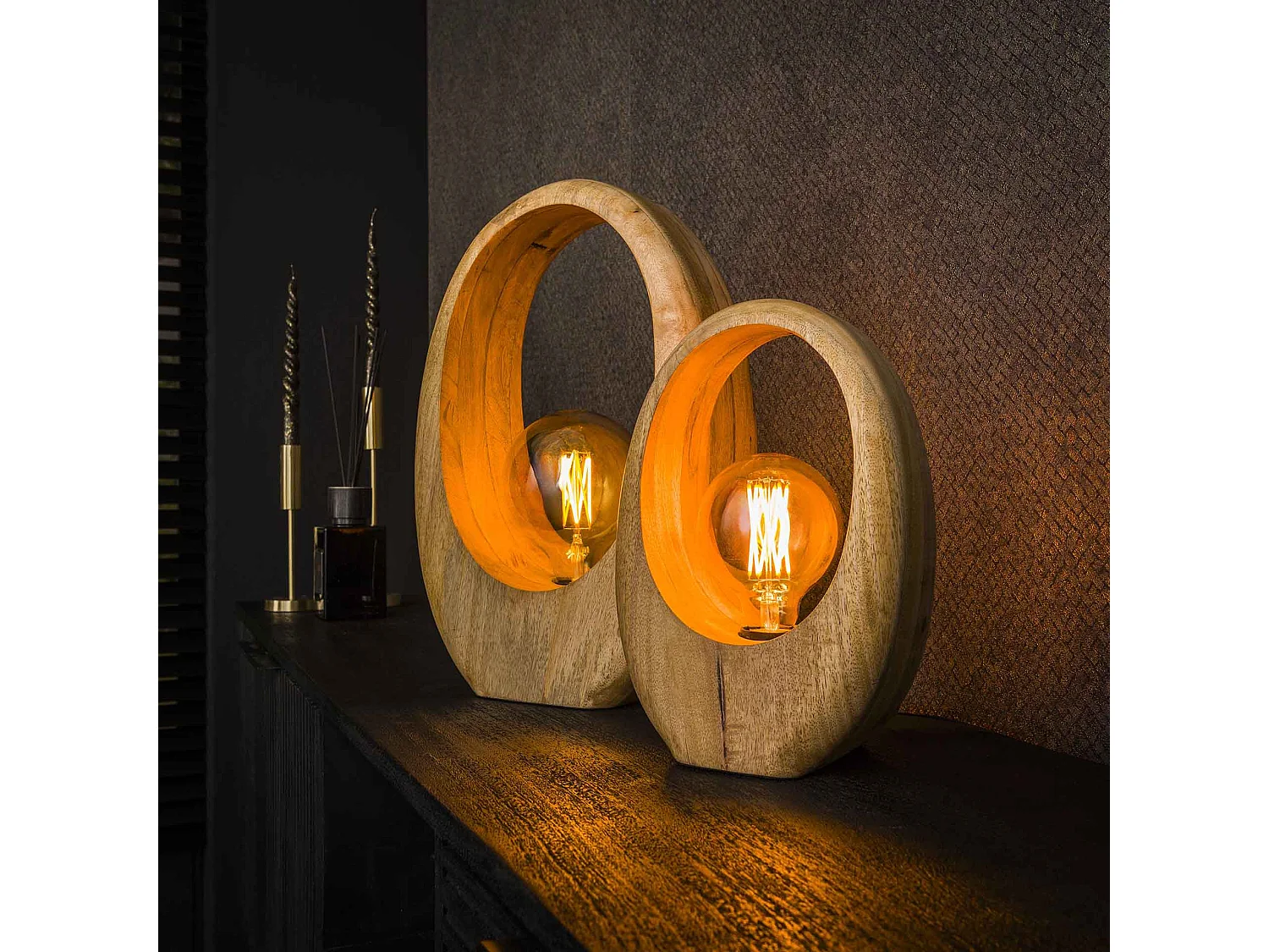 Lampe de table Arch Wood 1L - L