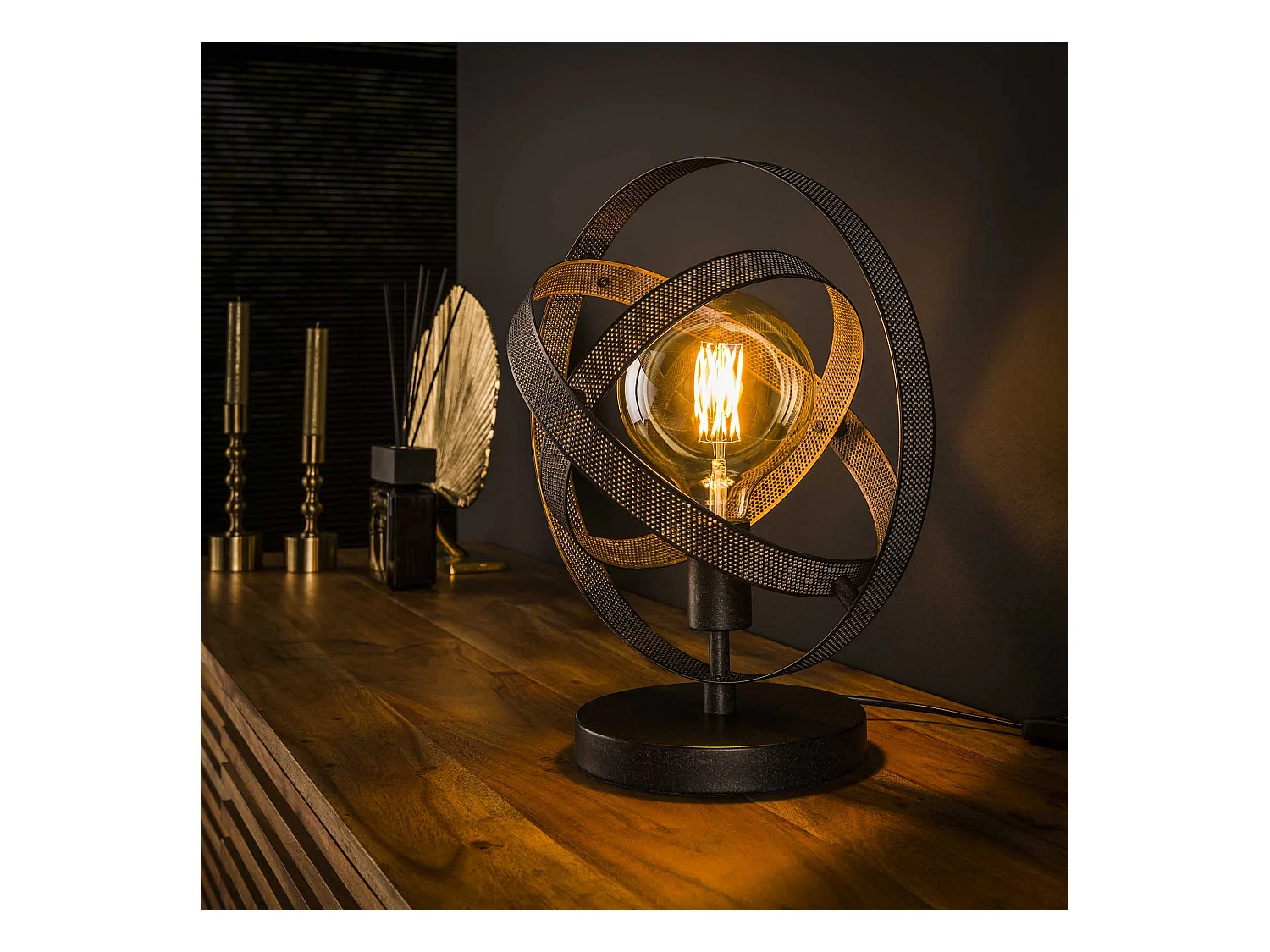 Tafellamp Cosmos Mesh - Artic Zwart