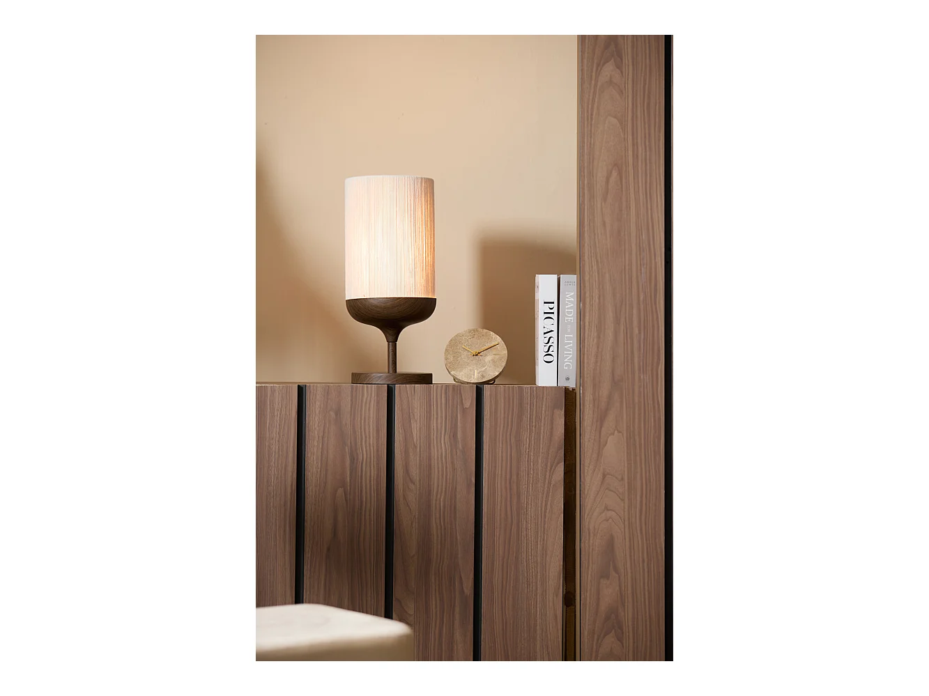 Lampe de table DANIA - Ø22,5x50cm - Marron