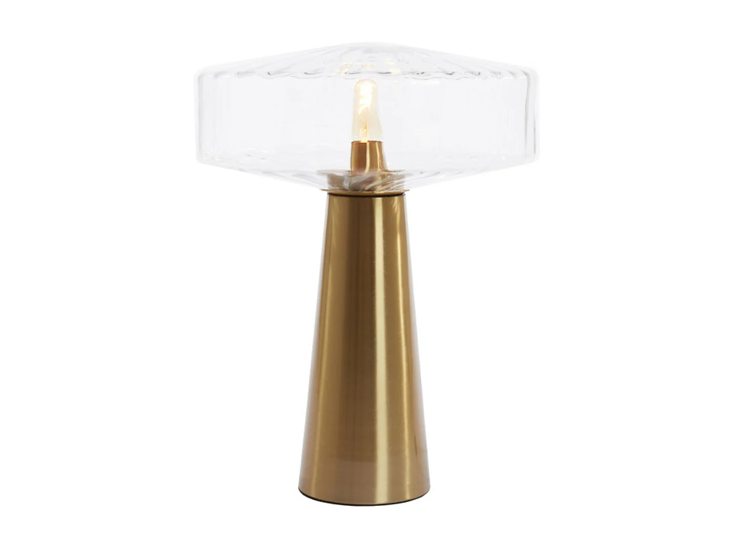 Lampe de table PLEAT - Ø40x53cm - Transparent