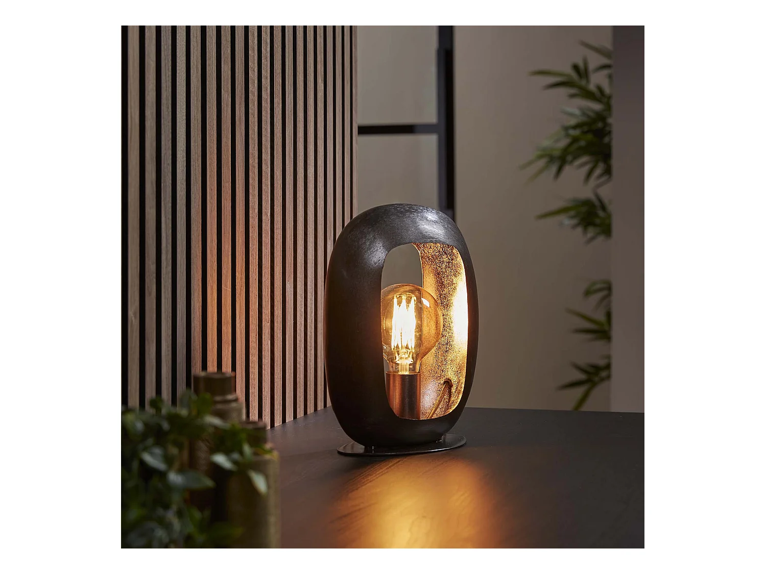 Lampe de table Arch - Nickel noir