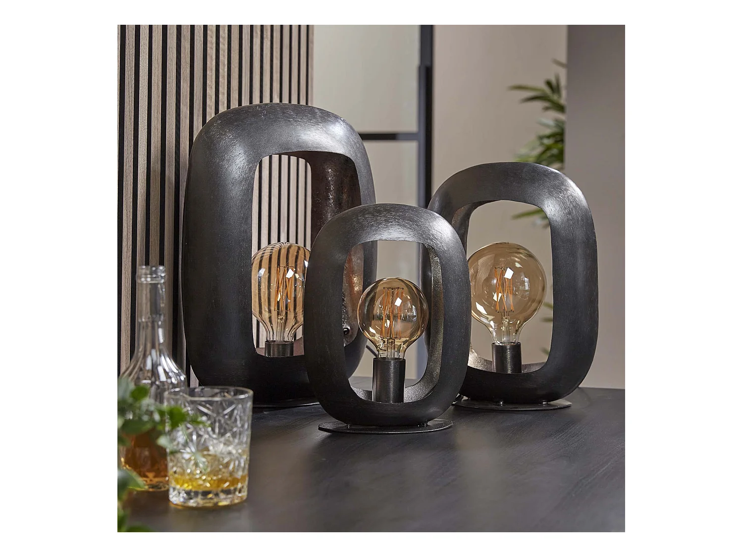 Lampe de table Arch - Nickel noir