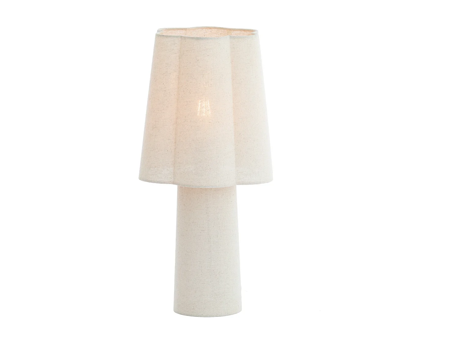 Lampe de table MUSABY - Ø25x50cm - Blanc