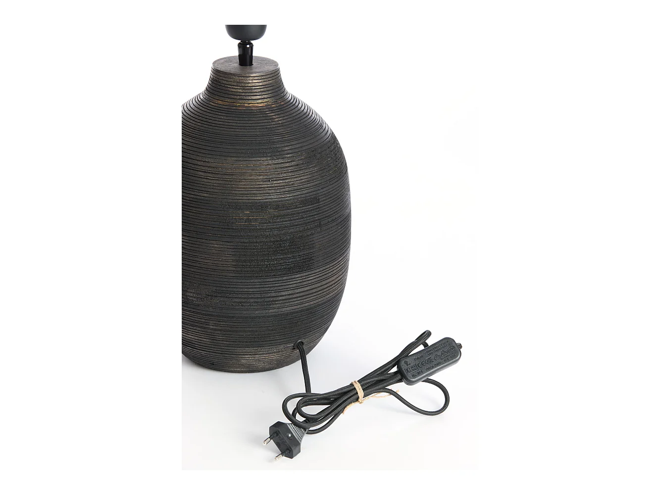 Pied de lampe KHOMAI - Ø22x39cm - Marron