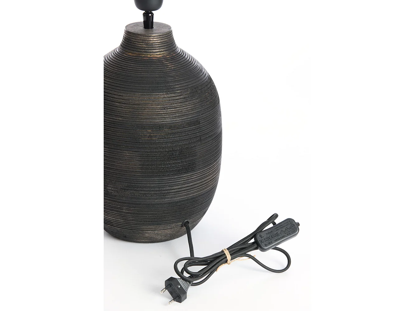 Pied de lampe KHOMAI - Ø22x39cm - Marron