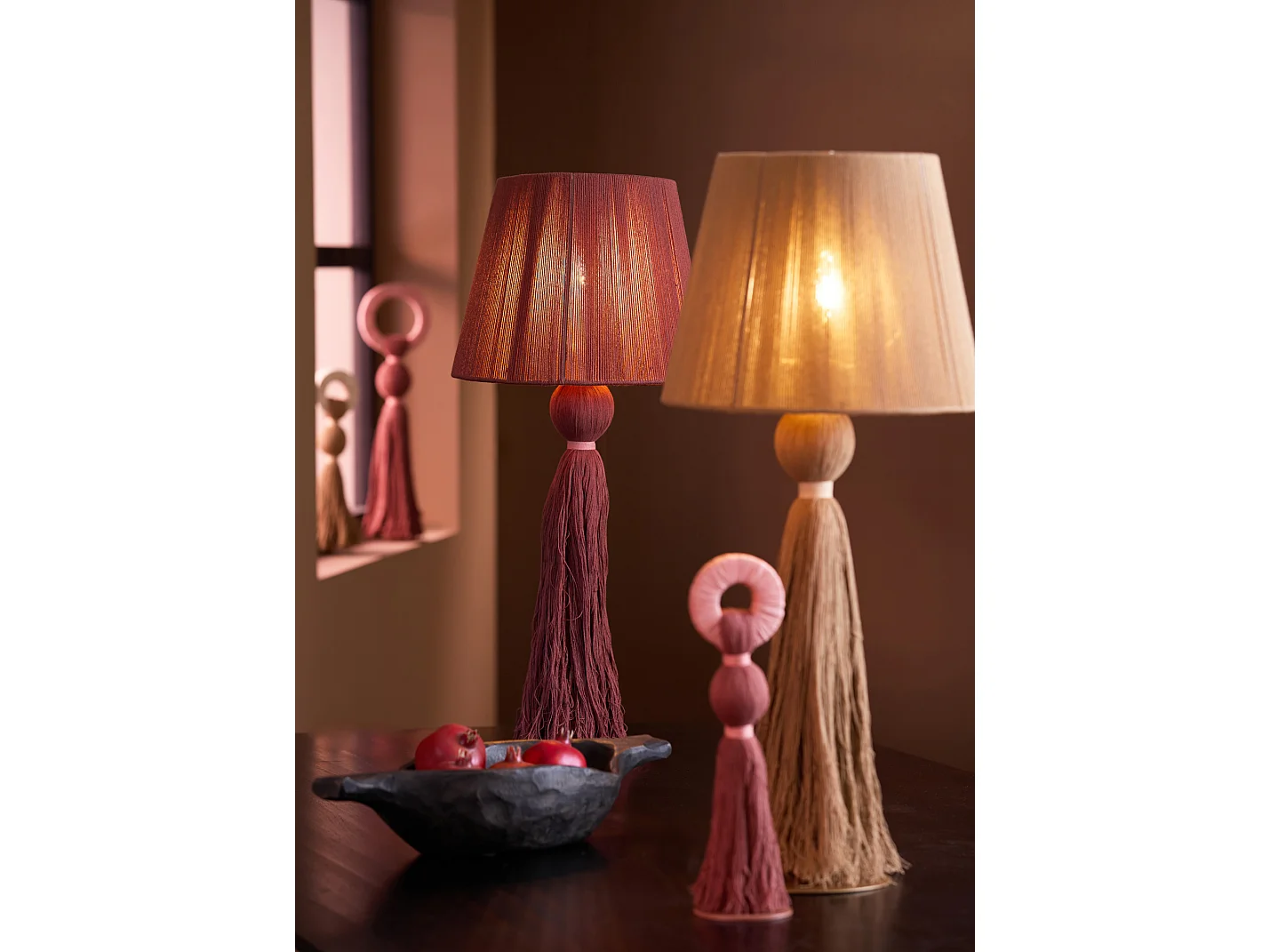 Lampe de table ESPINO - Ø31x58cm - Orange