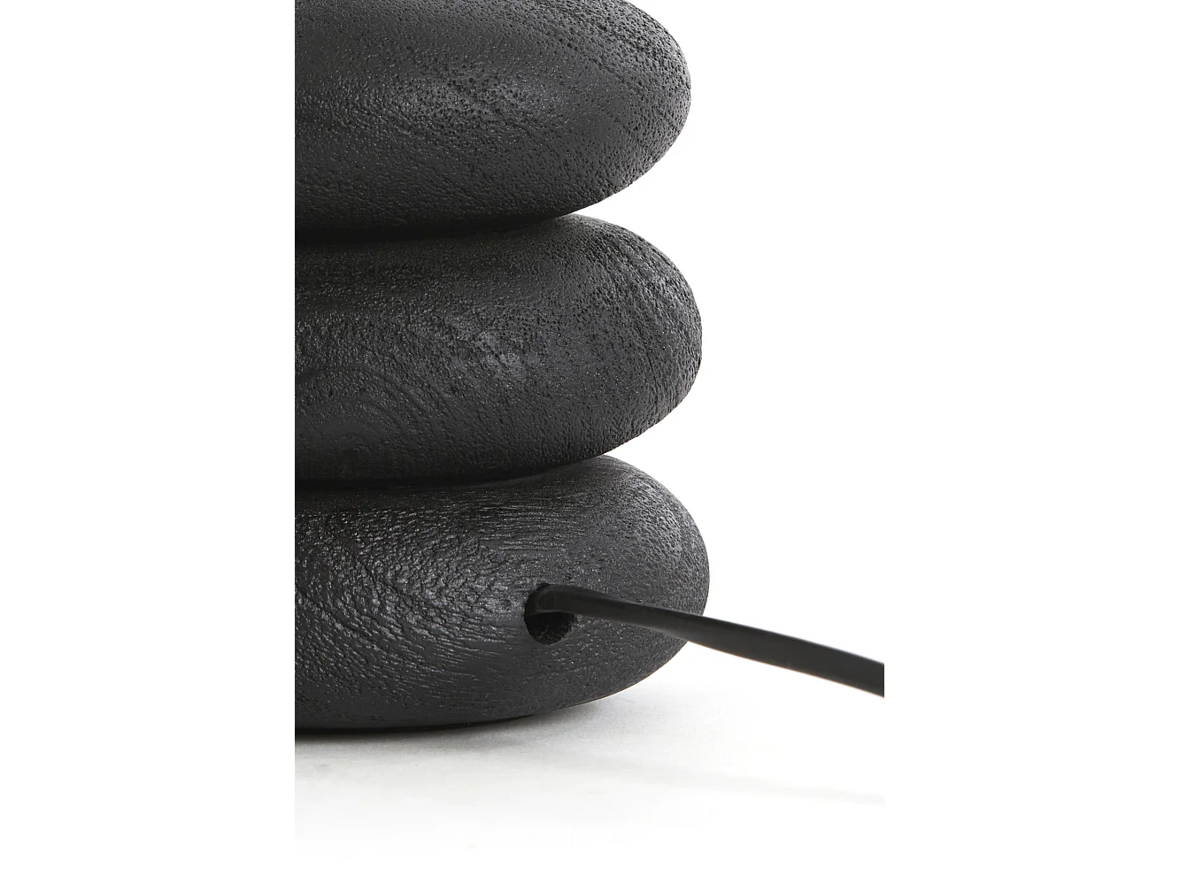 Pied de lampe BUDONGO - Ø12x12cm - Noir