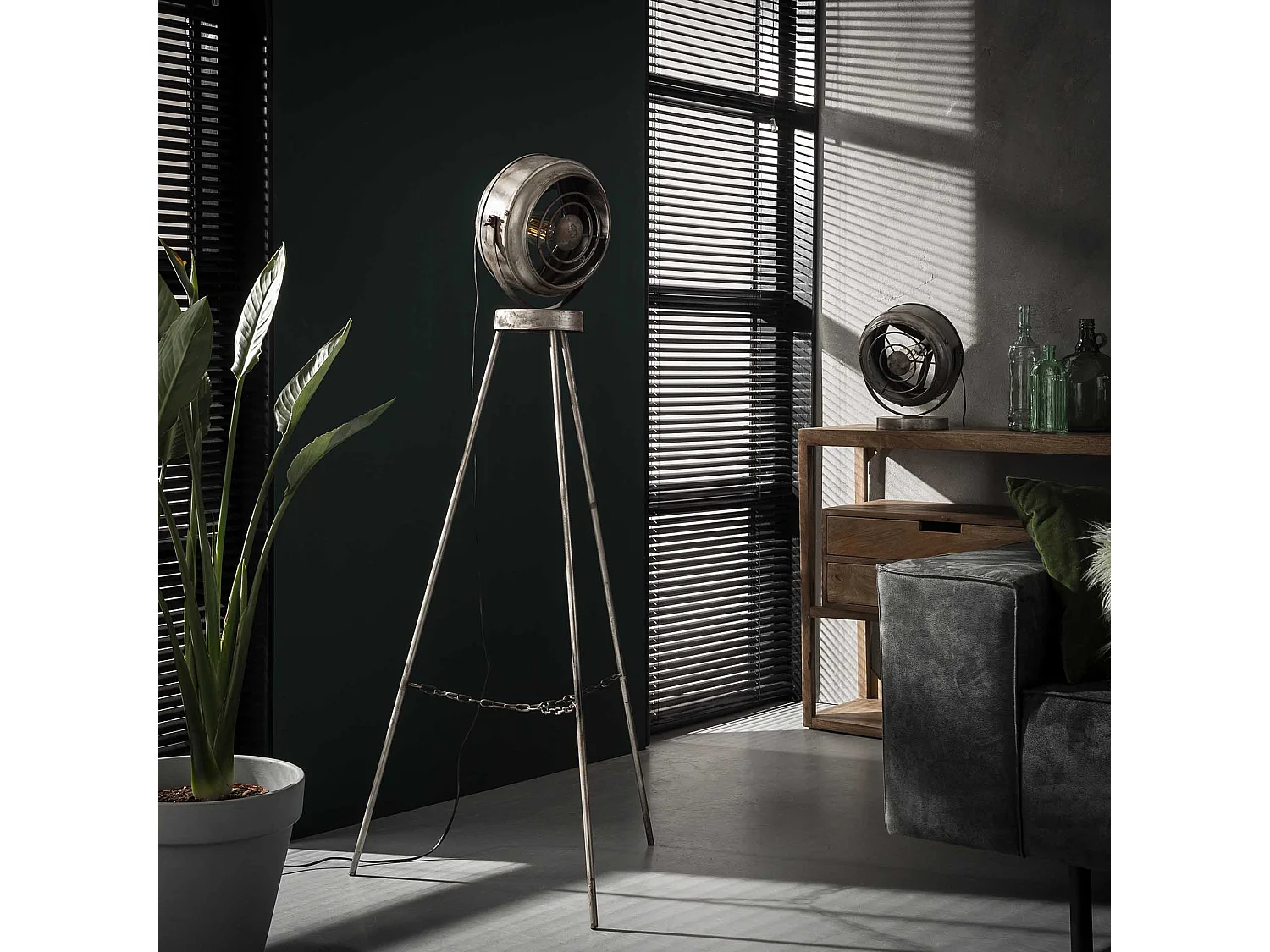 Lámpara de mesa Beam - Industrial - 1 Lámpara - Gris