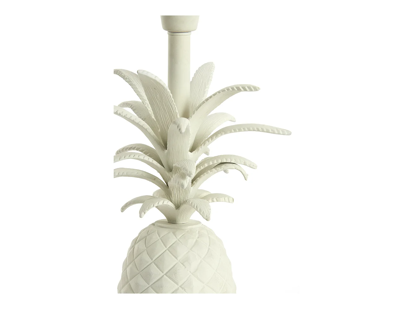 Pied de lampe ANANAS - 20x19x37cm - Blanc