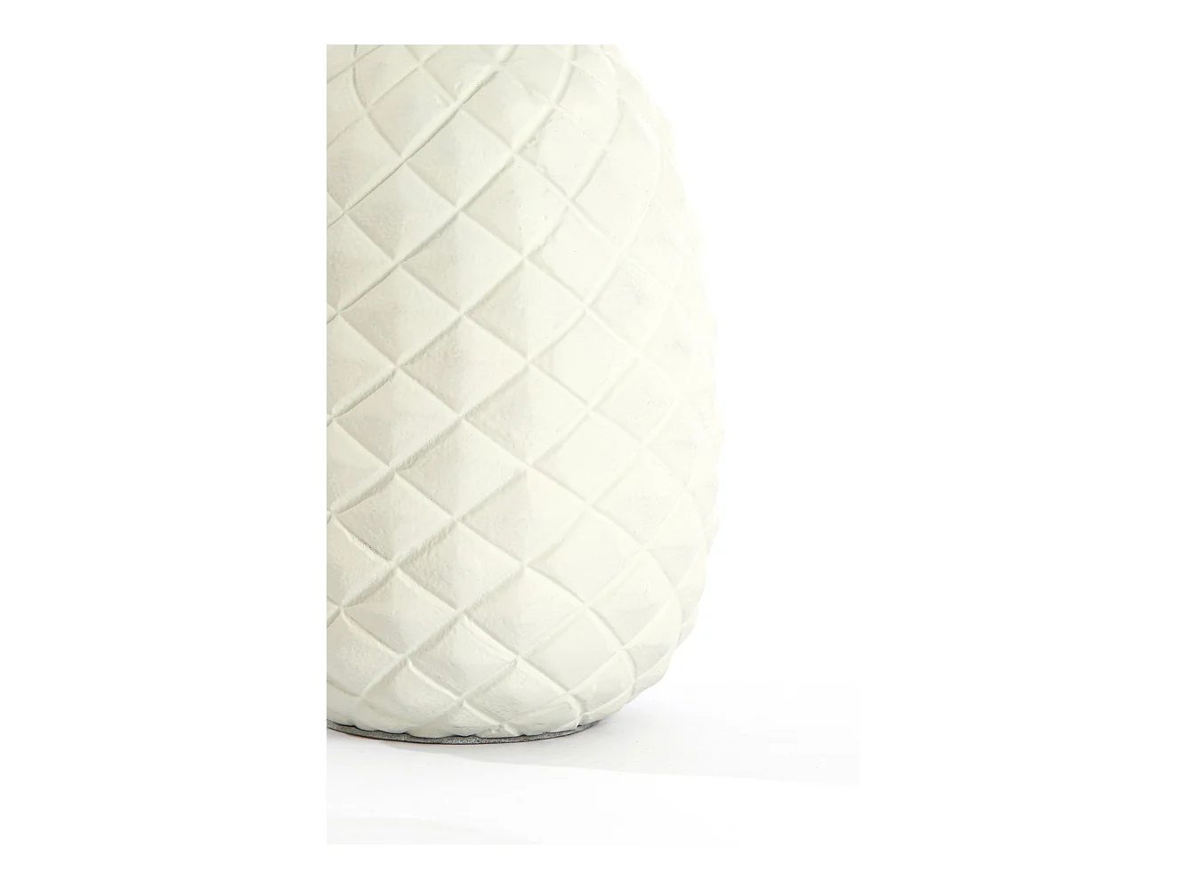 Pied de lampe ANANAS - 20x19x37cm - Blanc