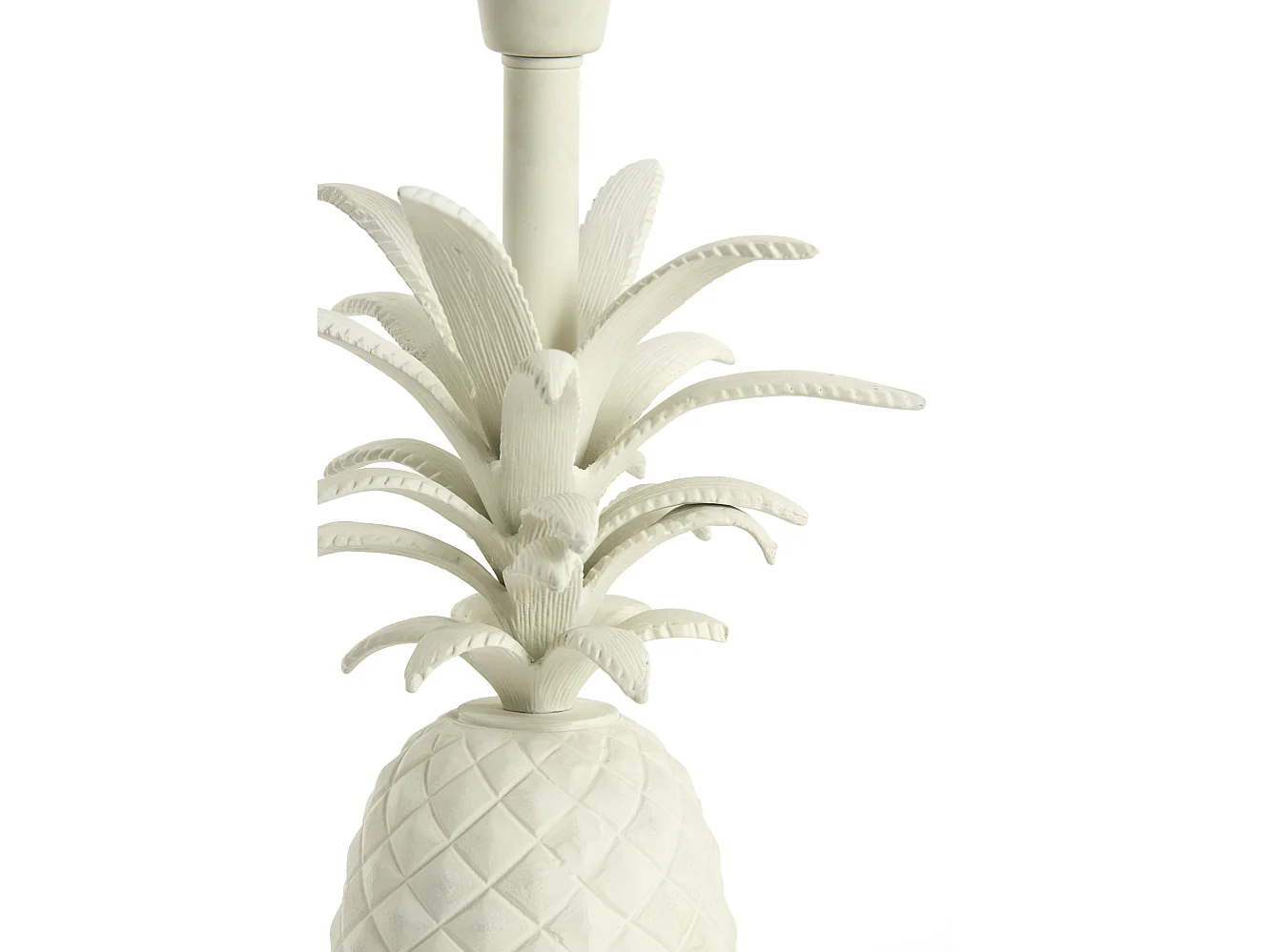Pied de lampe ANANAS - 20x19x37cm - Blanc