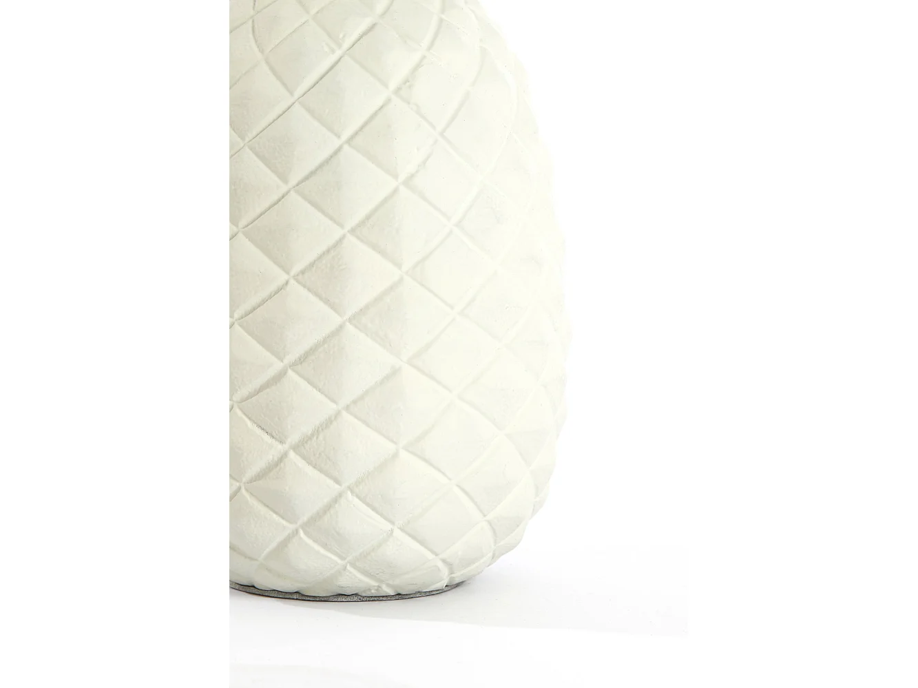 Pied de lampe ANANAS - 20x19x37cm - Blanc