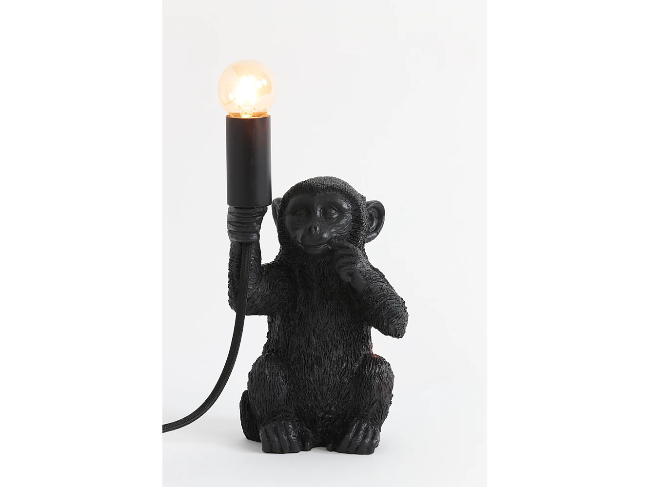 Lampe de table MONKEY - 13x12,5x23,5cm - Noir