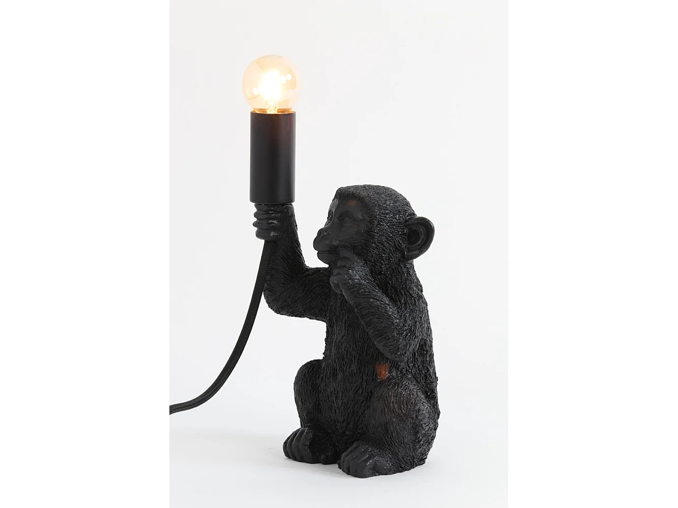 Lampe de table MONKEY - 13x12,5x23,5cm - Noir