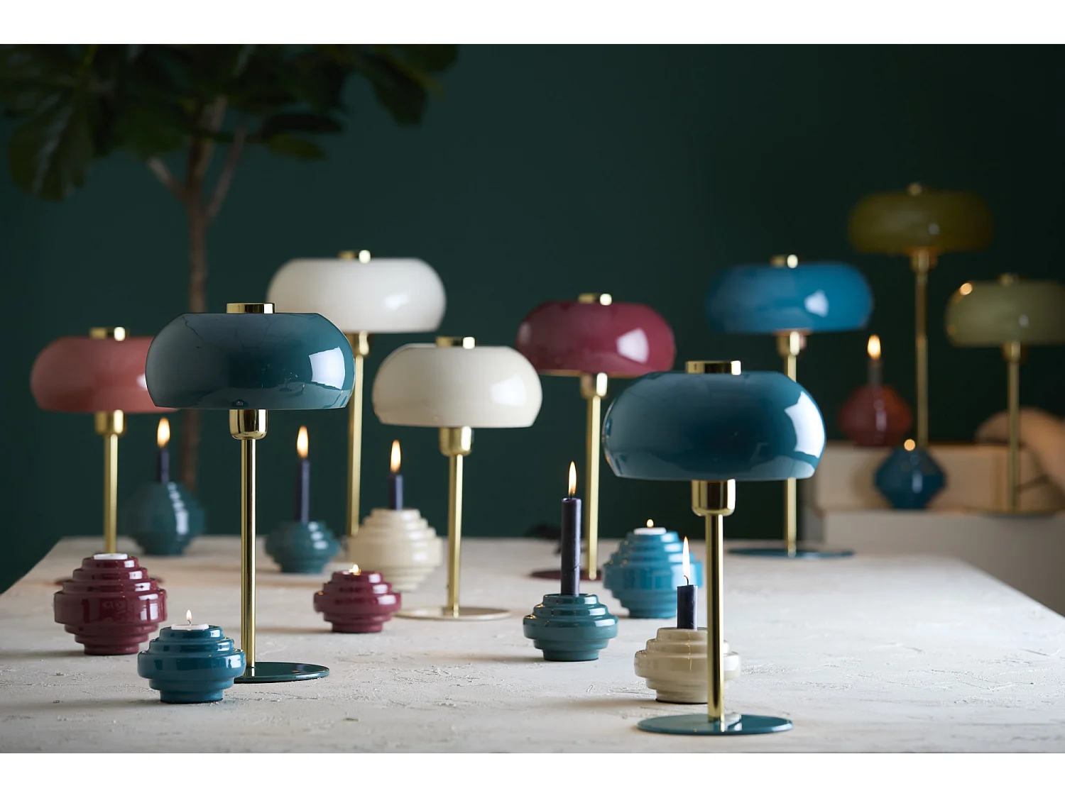 Lampe de table SURIN - Ø22x34cm - Bleu