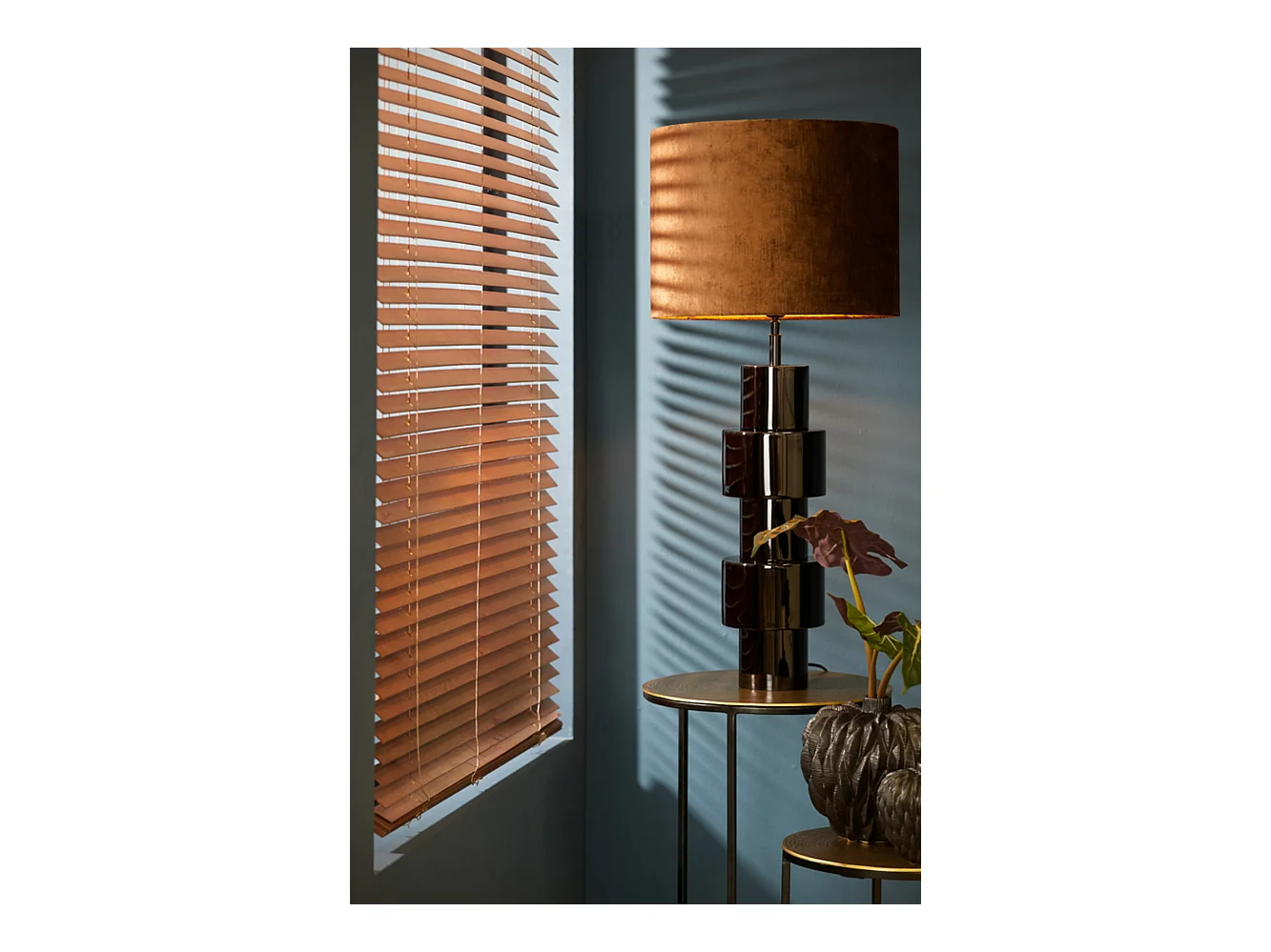 Pied de lampe NINO - Ø18x65cm - Noir