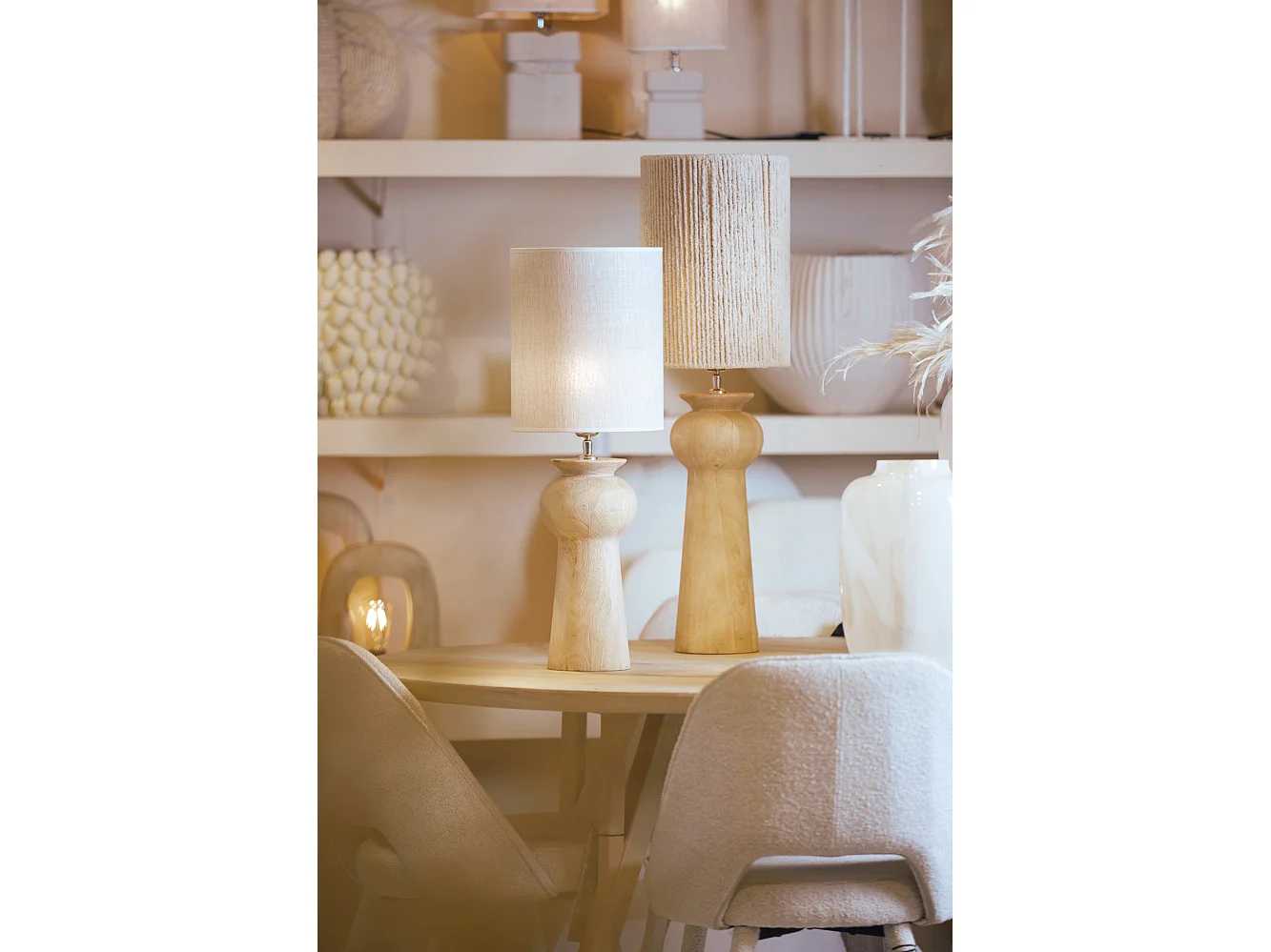 Pied de lampe BAGLIO - Ø19x45cm - Marron