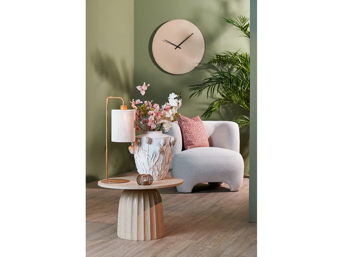 Lampe de table DONIO - 26x20x59,5cm - Marron