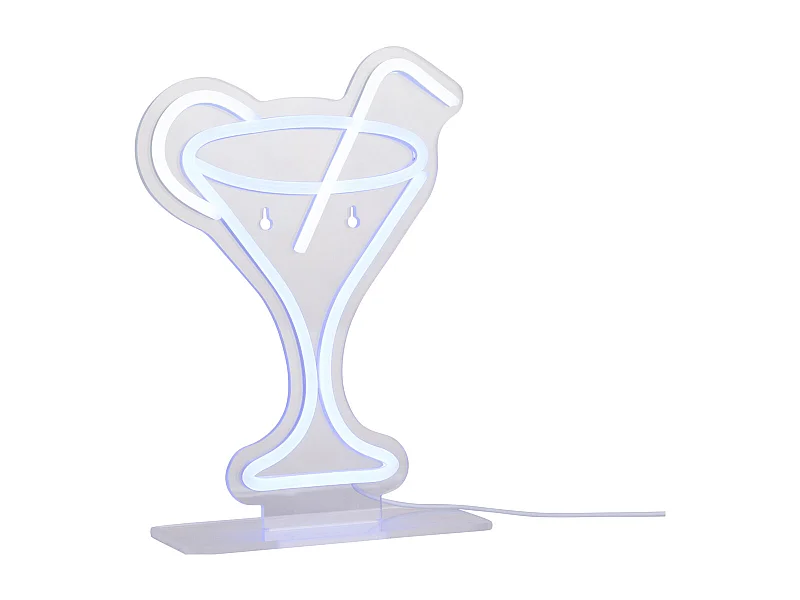 Cocktail néon avec paille - Bleu