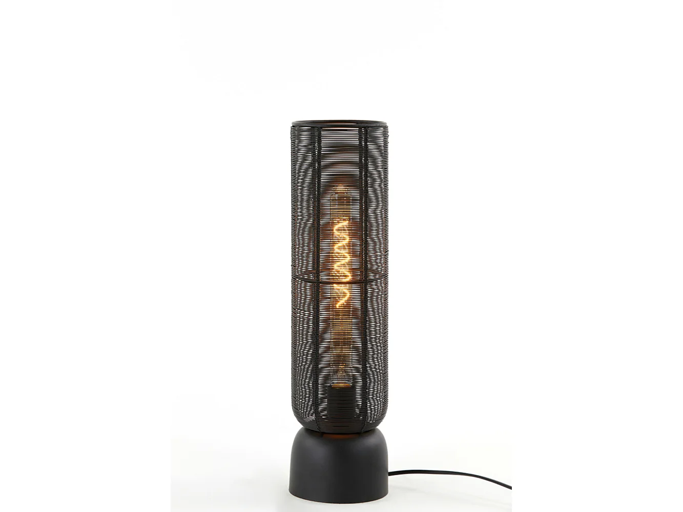 Lampe de table LEZUZA - 13,5x13,5x49,5cm - Noir