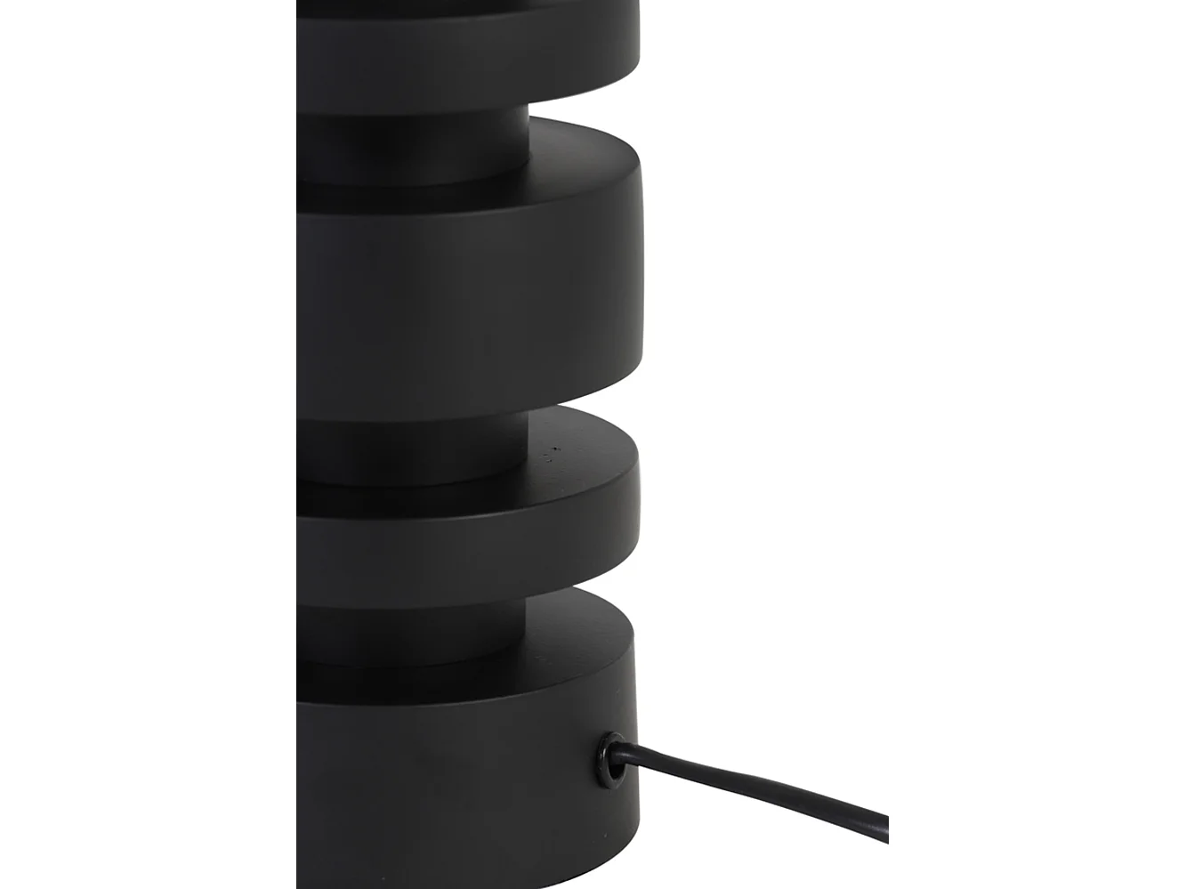 Pied de lampe DESLEY - Ø10,5x36cm - Noir