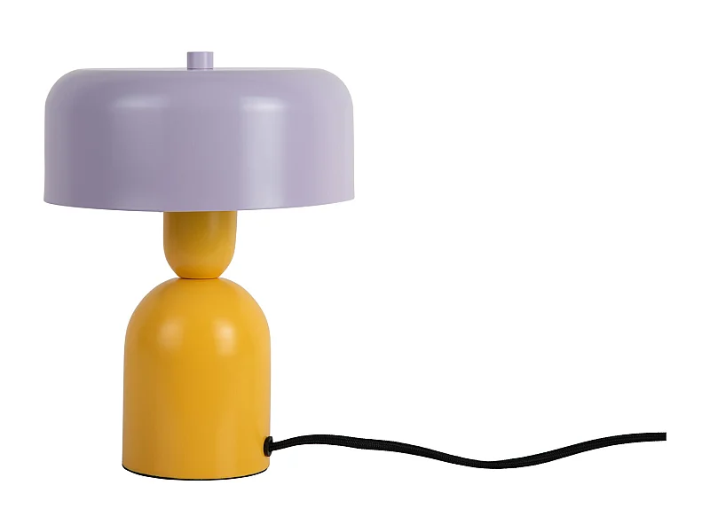 Lampe de table Double Funky - Jaune vif et violet doux