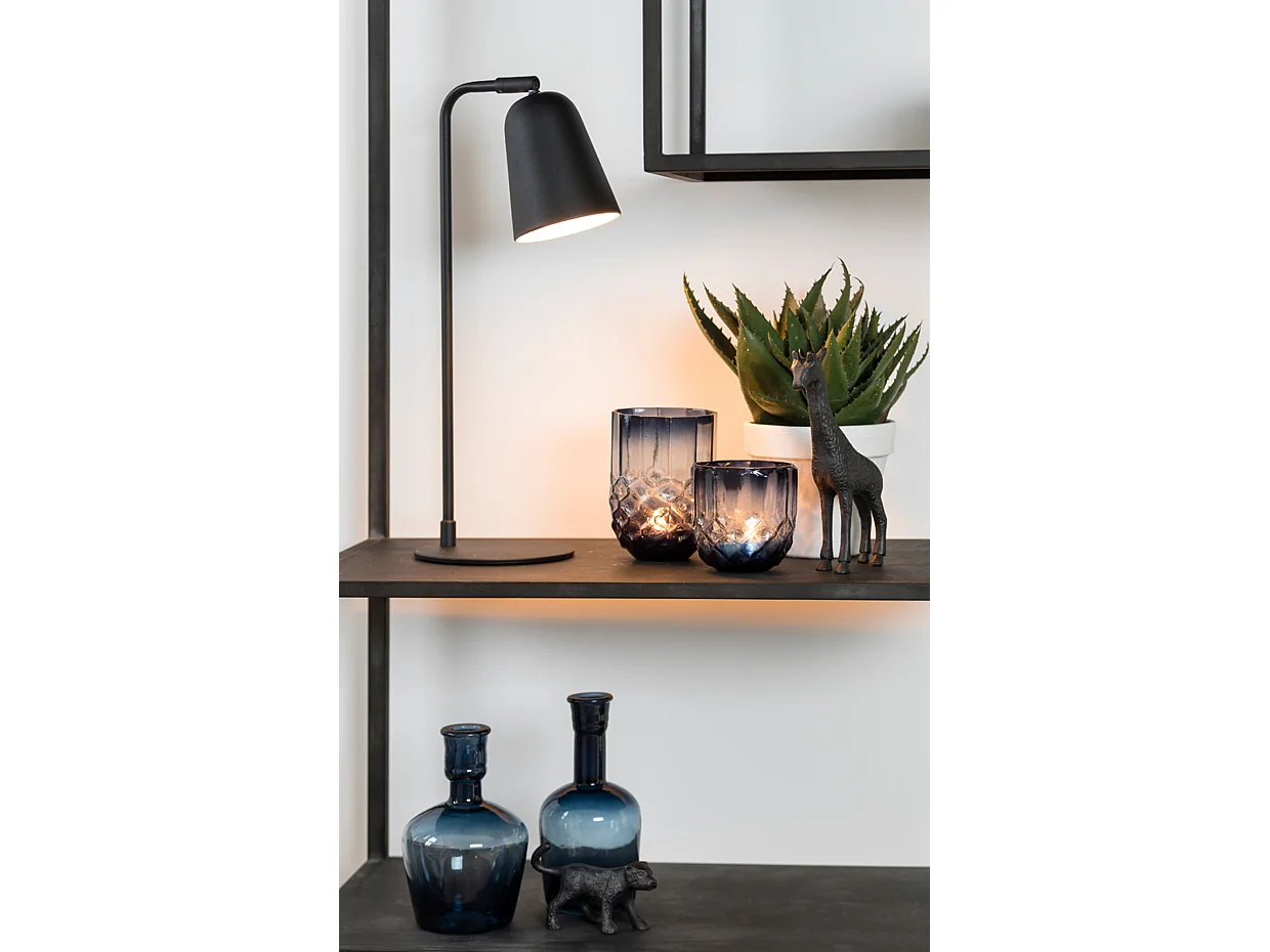 Lampe de table SALOMO - Ø16x48cm - Noir