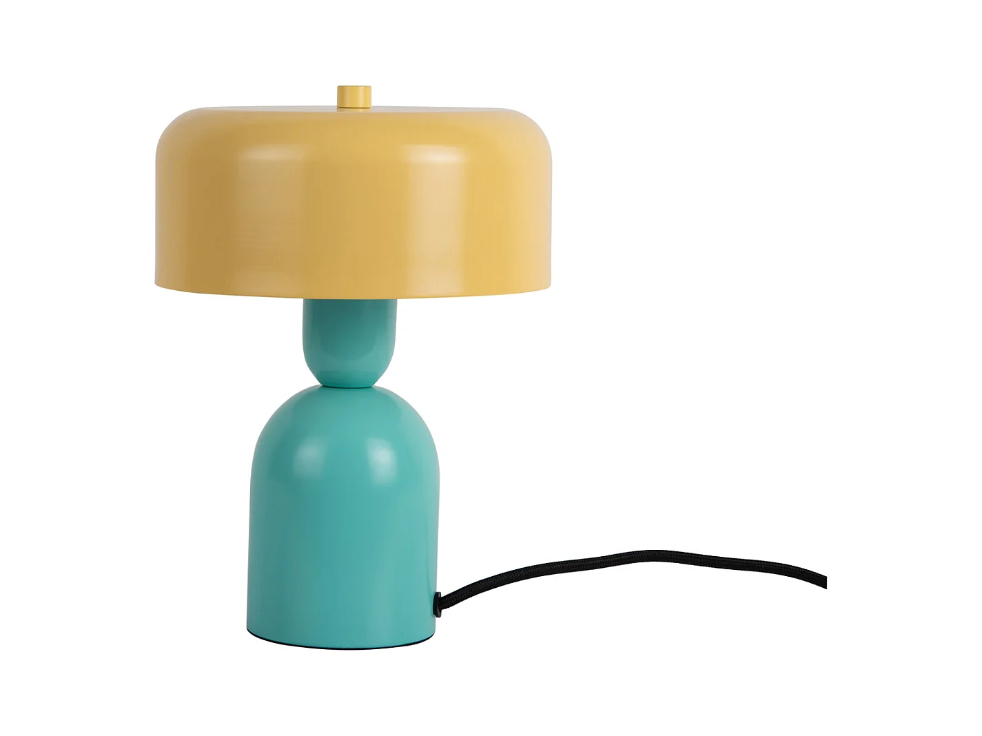 Lampe de table Double Funky - Bleu turquoise et jaune doux