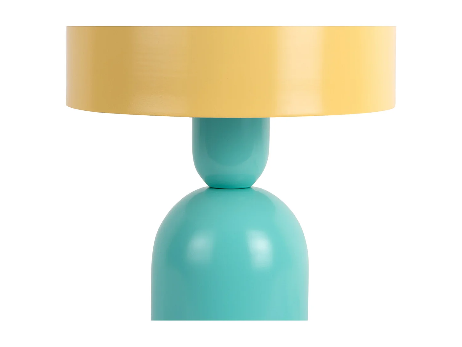 Lampe de table Double Funky - Bleu turquoise et jaune doux