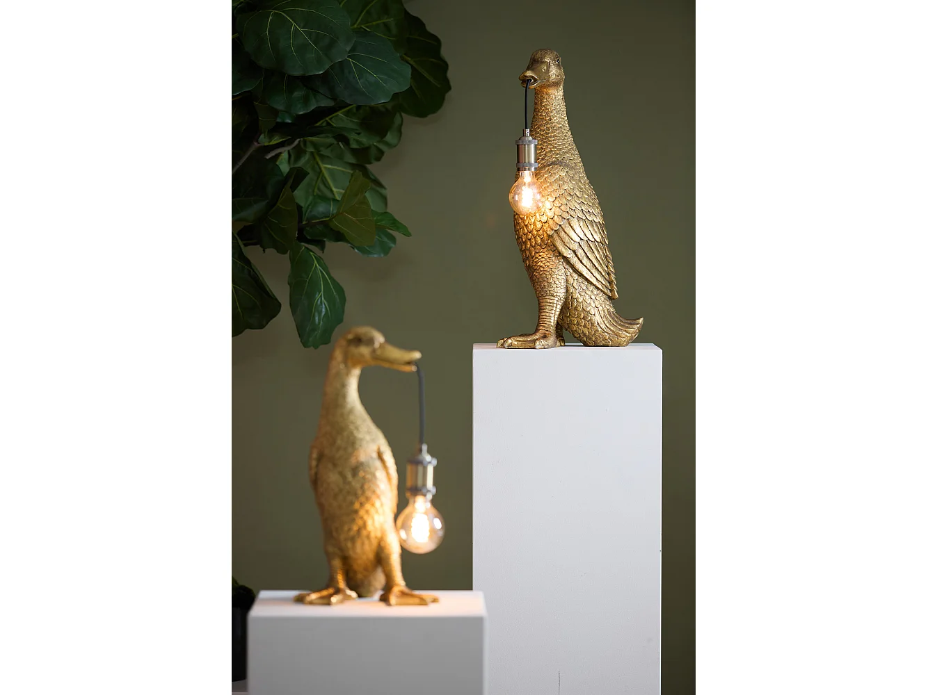 Lampe de table DUCK - 32x31x65cm - Bronze