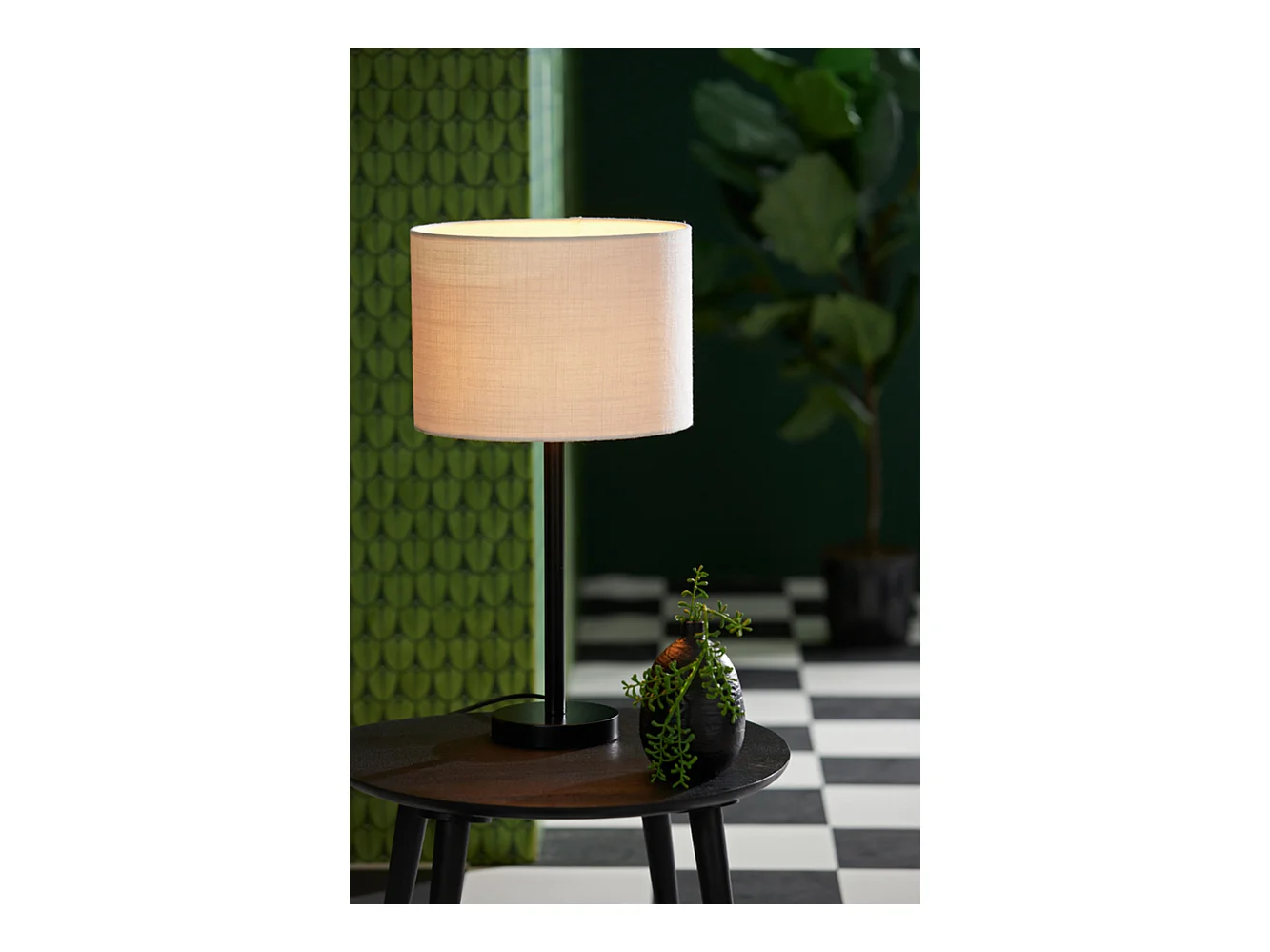 Pied de lampe WASHINGTON - Ø14x39,5cm - Noir