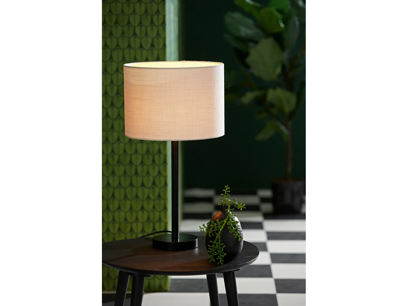 Pied de lampe WASHINGTON - Ø14x39,5cm - Noir