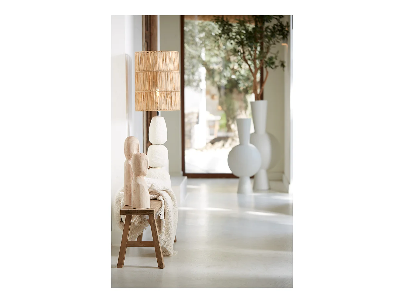 Pied de lampe MARREE - Ø22x52cm - Marron