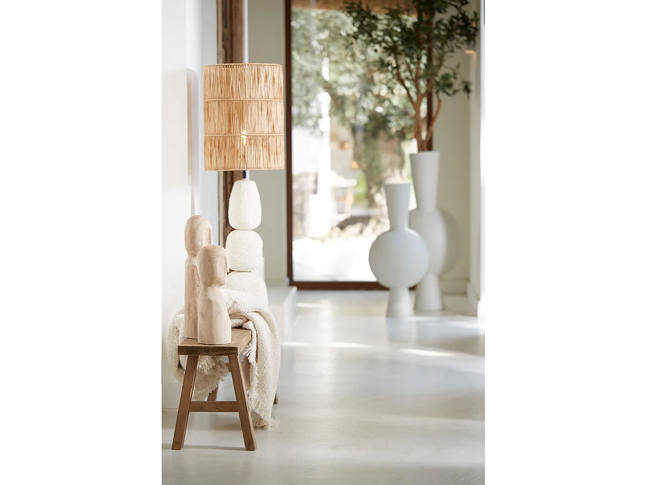 Pied de lampe MARREE - Ø22x52cm - Marron