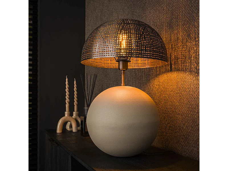 Lampe de table 1L Sphère Naturel L - Gris Naturel