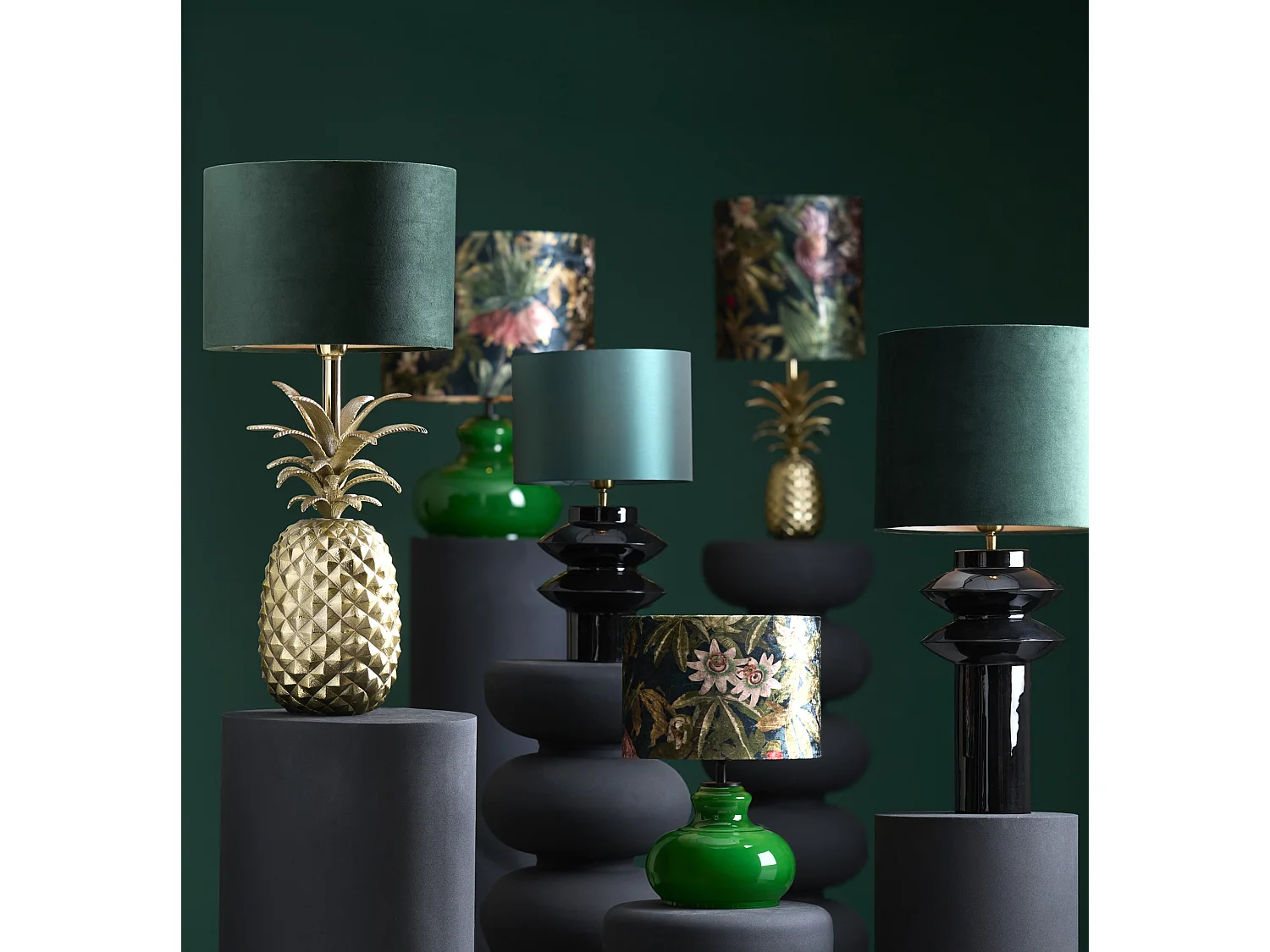 Pied de lampe PETCH - Ø22x40cm - Noir