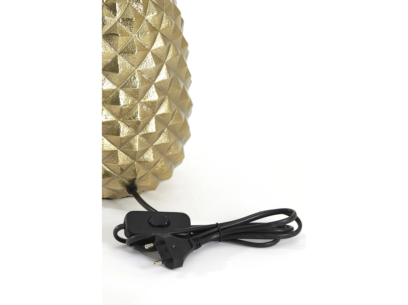 Pied de lampe ANANAS - 20x19x42cm - Doré