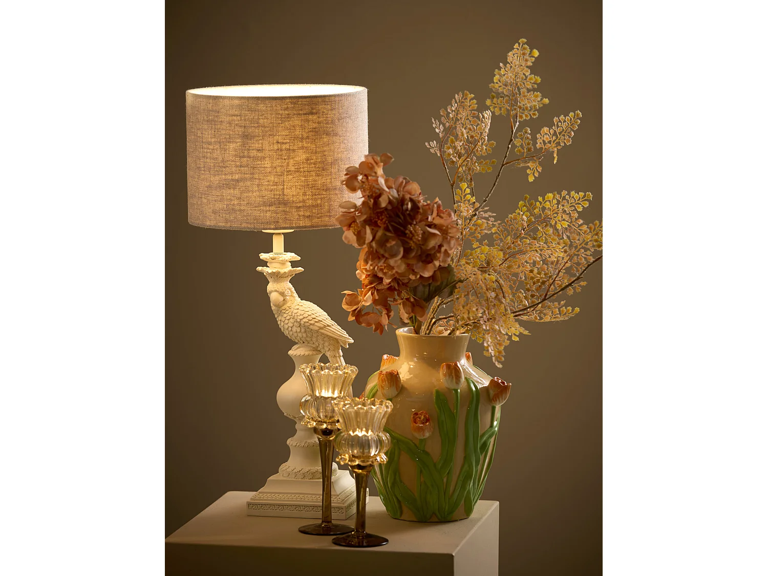 Pied de lampe NYASA - Ø14,5x46,5cm - Blanc