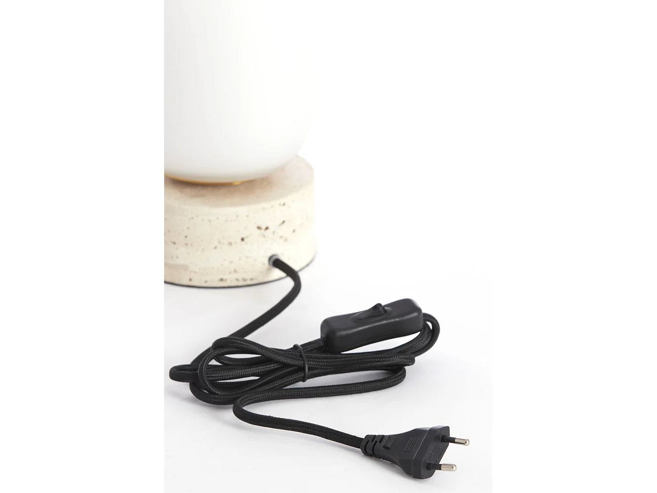 Lampe de table RYLANO - Ø12x35cm - Blanc