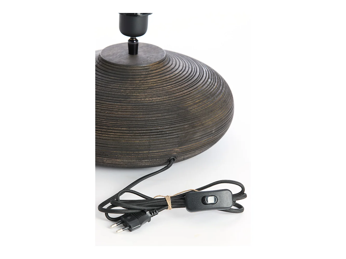 Pied de lampe KHOMAI - Ø30x23cm - Marron