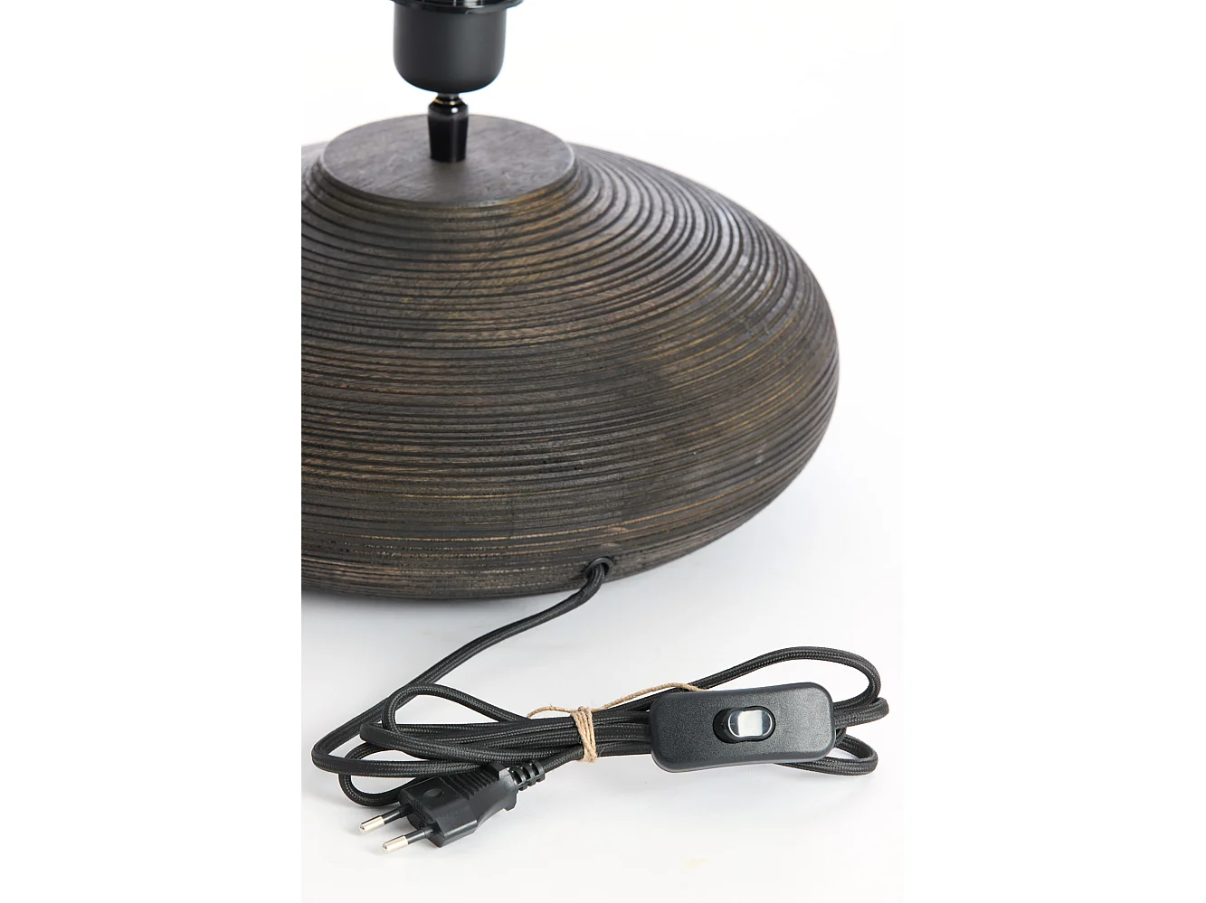 Pied de lampe KHOMAI - Ø30x23cm - Marron